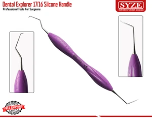 Herramientas de higienistas dentales Explorer 17-16 de doble extremo para revisión de placa y cálculo - Imagen 1 de 3