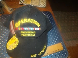DELUXE OPERATION ENDURING FREEDOM OEF AFGHAN AFGHANISTAN OA VETERAN VET CAP HAT - Picture 1 of 3