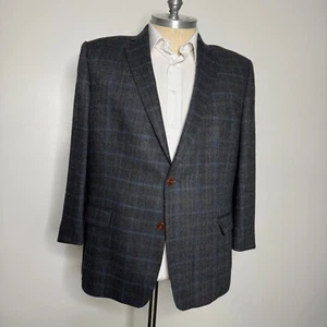 Magee Mens 50R Blazer Brown Herringbone Sport Coat Jacket Wool Classic Fit Tweed - Picture 1 of 11
