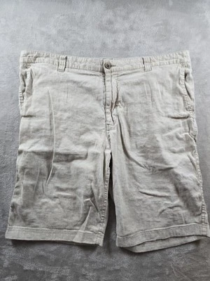 Tommy Bahama Hombres Pantalones Cortos Talla 40 Ajuste 39 Playa Mezcla de Lino Informal Beige 12" Foto 1 de 4