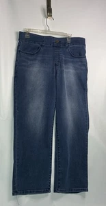 Betabrand Jeans Women’s Size XL Blue Wide Leg High Rise Pull On Stretch Denim - Picture 1 of 8
