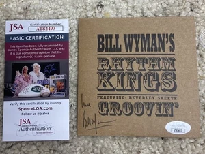 Autógrafo firmado por Bill Wyman auto Rythm Kings cubierta de CD Rolling Stones certificado de autenticidad JSA - Imagen 1 de 2