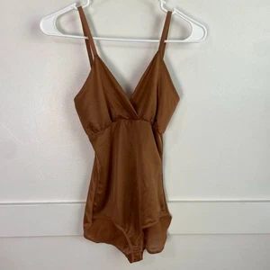 NWOT Skims Bronze Simply Bare Bodysuit Brief With Snaps Size Medium - Picture 1 of 8