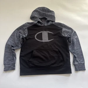 Boys Champion Hooded Sweatshirt Medium Hoodie LOGO Back to School - Picture 1 of 8