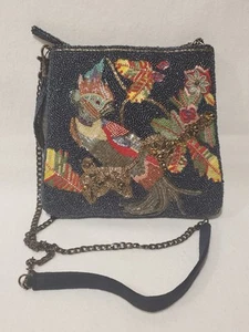 Mary Frances "Borneo" Beaded Tropical Parrot Bird Crossbody Wristlet Purse NWT - Picture 1 of 9