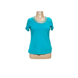 Blaue Coldwater Creek Baumwollbluse - Damen L - Bild 1 von 4