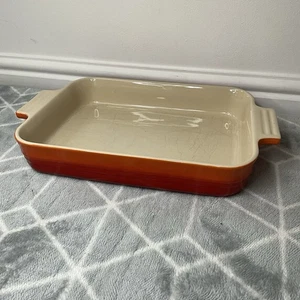 Le Creuset Rectangle Dish 32cm Orange 3L 3QT 11-26 Volcanic Orange - Picture 1 of 12