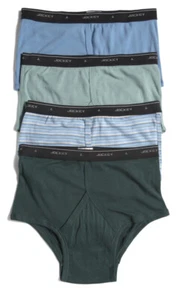 Paquete de 4 calzoncillos clásicos de tiro completo de punto jockey para hombre/verde - Imagen 1 de 3