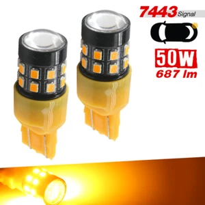 7443 7440 LED Amber Yellow Turn Signal, Parking or DRL Light Bulbs - Picture 1 of 6
