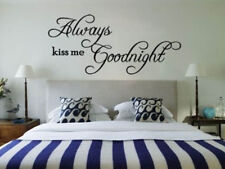 ALWAYS KISS GOODNIGHT FAMILY WALL ART QUOTE STICKERS BEDROOM LOVE NEW<AU>