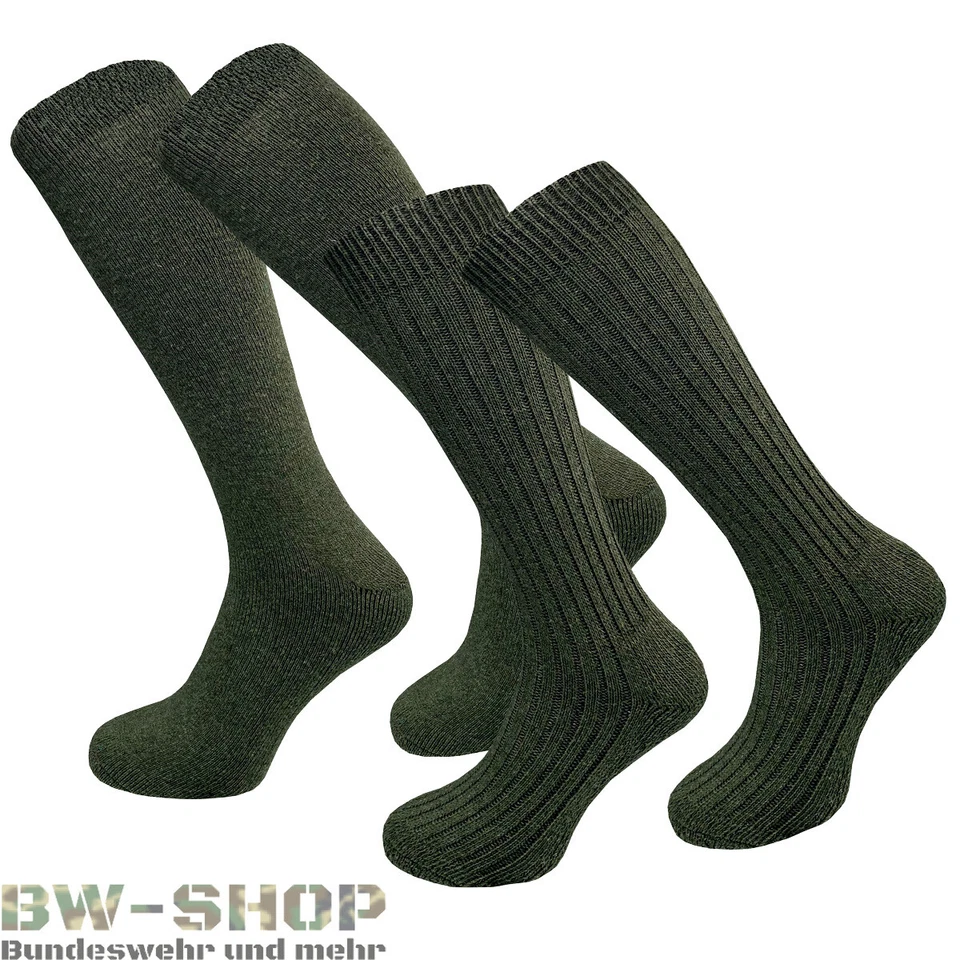 GAWILO GWL 2er PACK ARMY KNIESTRÜMPFE FROTTEESOHLE JAGD SOCKEN WINTER MILITÄR STRÜMPFE