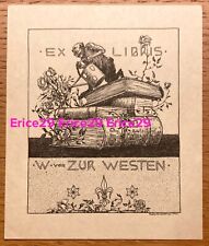 Walter Von Zur. Westen Ex Libris Book Plate By Käthe Olshausen-Schönberger