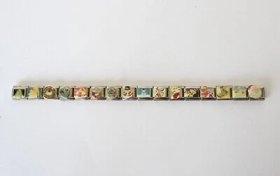 LOTE de 16 brazaletes Pugster de acero inoxidable con eslabones italianos de 9 mm de Navidad Foto 1 de 4