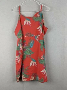 Wild Fable Woman’s Tropical Luau Birds Of Paradise Orange  Dress Plus Size 4X - Picture 1 of 9