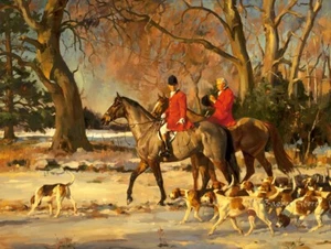 Hunting in England Giclee Art Oil Painting HD Printed on canvas L3781 - Picture 1 of 6