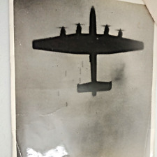 ORIGINAL WWII Photograph A Halifax Unloads Over Leipzig 8x10in