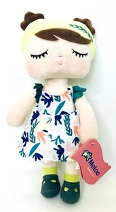 1 Count MeToo Summer Print 13" Plush Girl Doll 100% Polyester Age 0 Months & Up - Picture 1 of 2