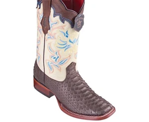 WOMEN LOS ALTOS BROWN PYTHON RANCH-SQUARE-TOE WESTERN BOOT  - Picture 1 of 1