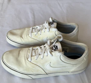 NIKE SB CHRON 2 SKATE SHOES MENS 12 TRIPLE WHITE CANVAS SNEAKERS DM3494-102 - Picture 1 of 24