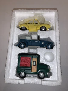 Dept. 56 AUTOMOBILES Heritage Village Collection Set of 3 Handpainted Porcelain - Imagen 1 de 12