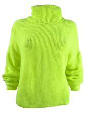 Sun & Moon Womens Green Crop Boxy Pullover Turtleneck Sweater Top M 7482