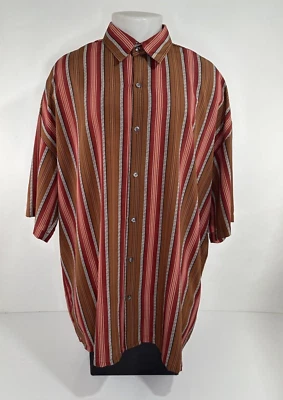 COLECCIÓN MONZINI - Discoteca Abstracta a Rayas Vintage Hombre 3XL. Camisa Foto 1 de 4