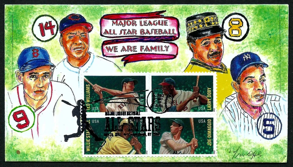 USA SCOTT # 4694-4697, DORIS GOLD FDC COVER OF MAJOR LEAGUE BASEBALL ALL-STARS - Image 1 of 1