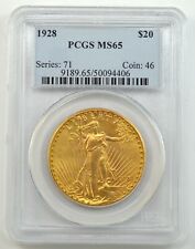 1928 United States $20 Twenty Dollar Gold Double Eagle Coin MS-65