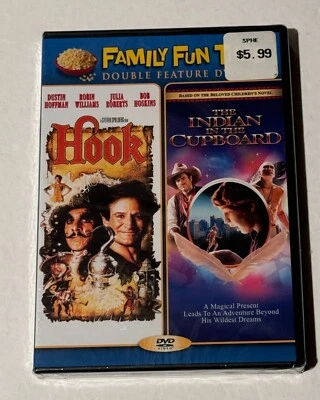 Hook / The Indian In The Cupboard  DVD Family Fun Time Double Feature-free ship - Image 1 of 2