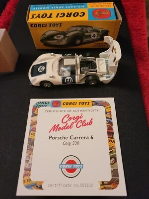 Corgi Model Club 330 - Porsche Carrera 6 New With Certification - Image 1 of 4