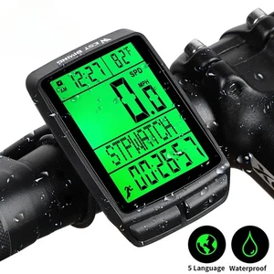 Impermeable 5 Idiomas Bicicleta Inalámbrico Computadora Ciclismo Odómetro Bicicleta Cronómetro - Imagen 1 de 20