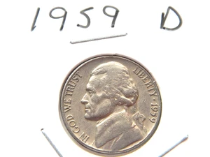 1959 (D) Jefferson Nickel - Bild 1 von 2