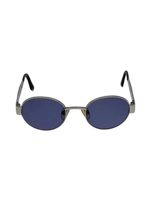 Gafas de sol Chanel vintage con marco de metal ovaladas plateadas azules 06933 Foto 1 de 4