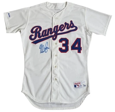 Vintage Rawlings  Texas Rangers Nolan Ryan Team Issued Authentic Signed Jersey - Image 1 of 4