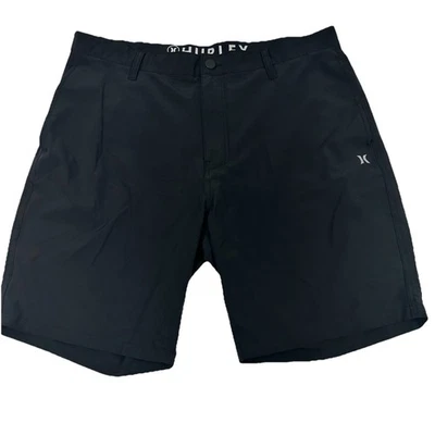 Pantalones cortos de playa Hurley 38 negros con logotipo de secado rápido ropa de playa para surf Foto 1 de 4