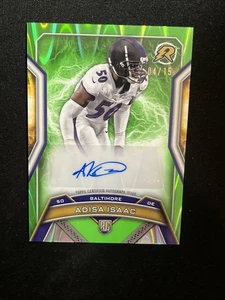 2025 Topps Resurgence Football Green RC Auto Signature RRS-AI Adisa Isaac /15 - Photo 1/2
