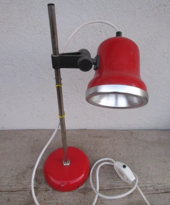 Alte Schreibtisch Lampe aus DDR Produktion Vintage Loft Blechleuchte alt gebr. - Bild 1 von 4