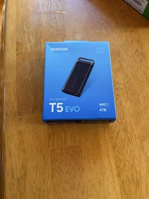MU-PH4T0S/AM Samsung T5 EVO 4TB USB-C Portable External SSD - Black Brand New!! - Image 1 of 2