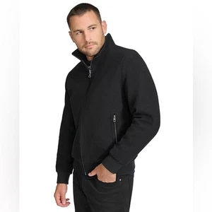 Calvin Klein Men's Wool Blend Winter Bomber Jacket With Knit Trim NWT Size L - Picture 1 of 11