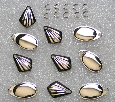 20 Teile Spinner,Blätter,Gelenke,Spinner selber bauen,Angelköder,Forelle,Neu - Bild 1 von 2