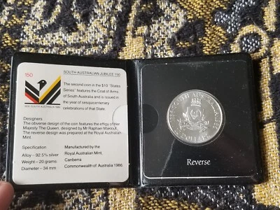 Australia 10 Dollars 1986 Silver Uncirculated - South Australia Tariff Incl - Image 1 of 4