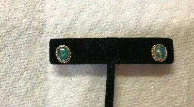 Pendientes trillizos de ópalo ovalado 14k Foto 1 de 4