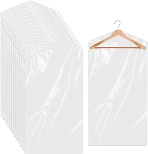20 Pack Transparent Garment Bags for Hanging Clothes Dustproof Storage Bags NEW - Picture 1 of 1