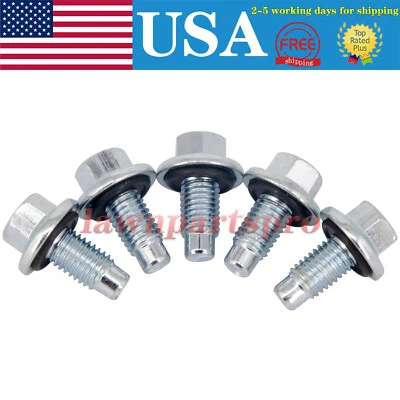 5PCS Oil Pan Drain Plug Bolt 11562588 W/O-Ring For GM Chevrolet Buick Cadillac Foto 1 de 4