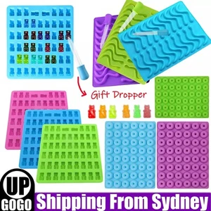 Cavity Silicone Gummy Snake Worms Bear Mold Candy Jelly Moulds With Dropper - Picture 1 of 24