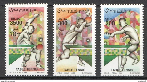 NW1453 2000 SOMALIA TABLE TENNIS SPORT #836-838 MICHEL 16 EURO MNH Cover