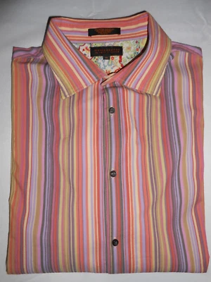 Men's Metrolpolitan  by Lord & Taylor OrangeMulticolor CottonNylon LongSleeve XL - Image 1 of 4