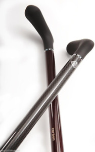Red Ergomaster Carbon Fiber Adjustable Length Soft Grip Handle Walking Cane