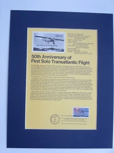 Charles Lindbergh Flies the first Solo Atlantic Crossing & First Day Cover Panel - Picture 1 of 1