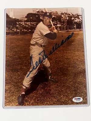 Ted Williams 8 X 10 Autograph Photo PSA/DNA  CertifiedY03640 Full PSA Letter LOA - Image 1 of 4